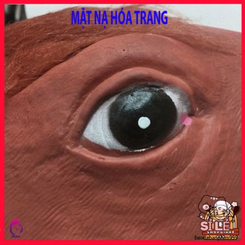 Mặt Nạ Latex Hình Ngựa Dành Cho Halloween - Phong Cách Hóa Trang Ngựa Nâu, Đen, Trắng, Độc Đáo và Thú Vị
