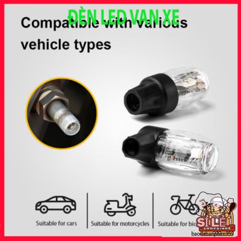 Đèn Van Phát Sáng SEAMETAL 4 Chiếc - Đèn LED Đa Năng Cho Lốp Ô Tô, Xe Máy, Xe Đạp Với Nhiều Màu Sắc Bền Bỉ Và Thời Trang