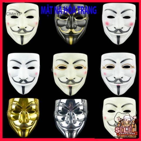 Mặt Nạ V for Vendetta cho Người Lớn - Phụ Kiện Hóa Trang Halloween, Cosplay Độc Đáo, Biểu Tượng Nổi Loạn