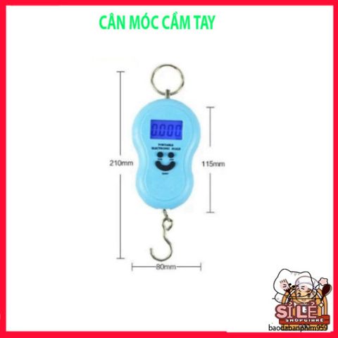 Cân Điện Tử Mini 50kg Xách Tay Hình Mặt Cười - Cân Khối Lượng Thực Phẩm Chính Xác Dùng Pin, Tiện Lợi Cho Mua Sắm và Du Lịch