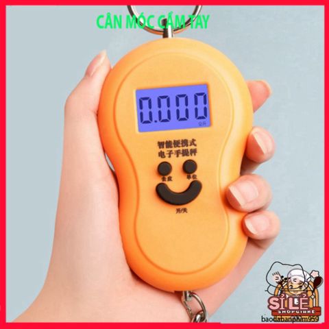 Cân Điện Tử Mini 50kg Xách Tay Hình Mặt Cười - Cân Khối Lượng Thực Phẩm Chính Xác Dùng Pin, Tiện Lợi Cho Mua Sắm và Du Lịch