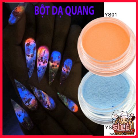 Bột Sơn Móng Tay Phát Quang Dạ Quang Lấp Lánh - Màu Neon Rực Rỡ Tỏa Sáng Trong Bóng Tối - Sáng Tạo Nghệ Thuật Làm Móng