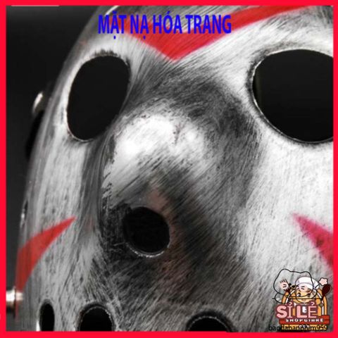 Mặt Nạ Hóa Trang Jason - Phụ Kiện Halloween Kinh Dị Độc Đáo cho Bữa Tiệc - Chất Liệu Nhựa Bền Bỉ, Thoải Mái, Phù Hợp Tất Cả Kích Cỡ