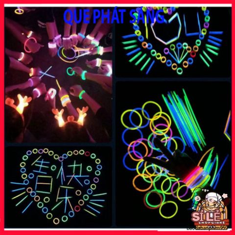 Hộp 100 Que Phát Sáng Dạ Quang Đa Màu - Lightstick Thắp Sáng Tiệc Tùng, Hoạt Động Ngoài Trời, Đầu Nối Linh Hoạt cho Trẻ Em và Gia Đình