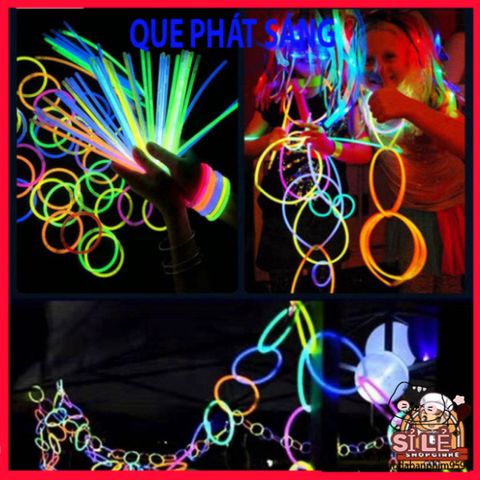 Hộp 100 Que Phát Sáng Dạ Quang Đa Màu - Lightstick Thắp Sáng Tiệc Tùng, Hoạt Động Ngoài Trời, Đầu Nối Linh Hoạt cho Trẻ Em và Gia Đình