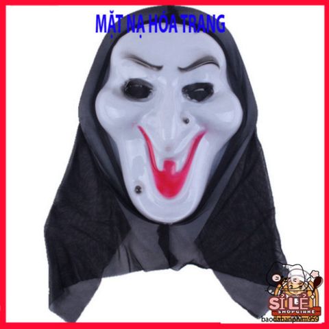 Mặt Nạ Đen Scream - Phụ Kiện Halloween Độc Đáo, Hóa Trang Nhân Vật Ma Quái, Kính Đen Thời Trang Cho Tiệc Hóa Trang