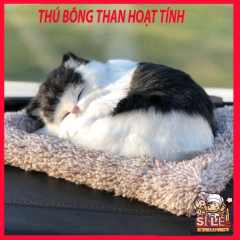Thú Bông Hút Mùi Ô Tô Hình Chó Mèo - Đồ Trang Trí Xe Hơi Dễ Thương Với Lõi Than Hoạt Tính Khử Mùi, Lọc Không Khí 28x20cm