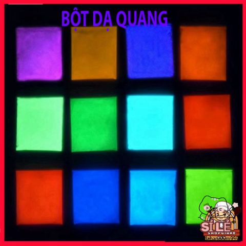 Bột màu Dạ quang siêu sáng 10g - 12 màu sắc rực rỡ, phát sáng mạnh mẽ trong bóng tối, trang trí sáng tạo cho không gian sống.