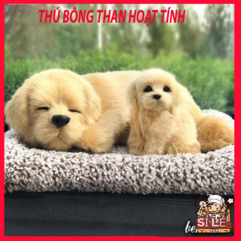 Thú Bông Khử Mùi Than Hoạt Tính Chó Vàng - Móc Treo Dễ Thương Cho Xe Ô Tô, Lọc Không Khí Sạch Sẽ, Phụ Kiện Tiện Ích
