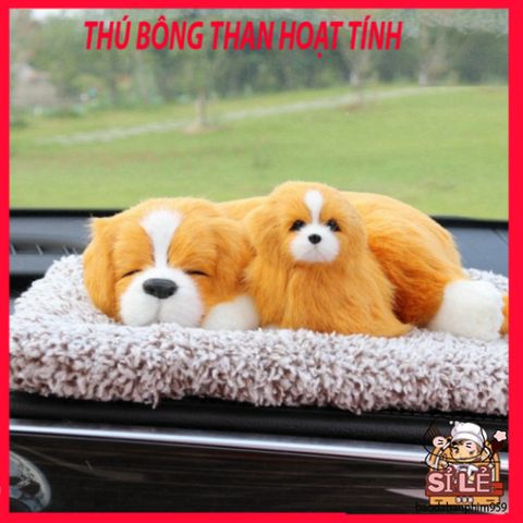 Thú Bông Đôi Chó Mèo Trang Trí Taplo Ô Tô - Lọc Khí Than Hoạt Tính Dễ Thương, Quà Tặng Ý Nghĩa Cho Tín Đồ Ô Tô