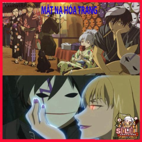 Mặt Nạ Cosplay Anime Đen Trắng Hgvn Hiruko - Trang Phục Halloween Độc Đáo, Quà Tặng Thú Vị Cho Tín Đồ Văn Hóa Nhật Bản