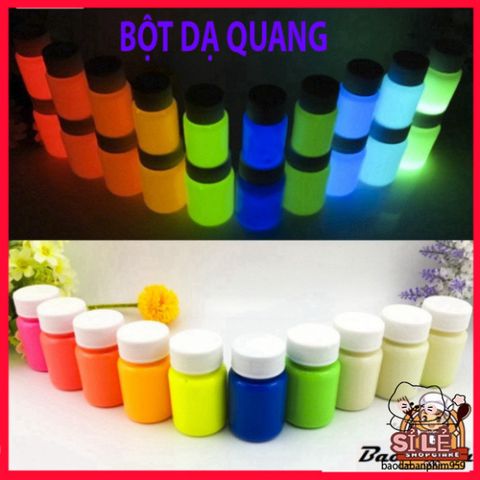 Bột Dạ Quang Siêu Sáng 20g - Bột Handmade Trang Trí Phát Sáng Trong Bóng Tối, Tạo Hiệu Ứng Nghệ Thuật Ấn Tượng