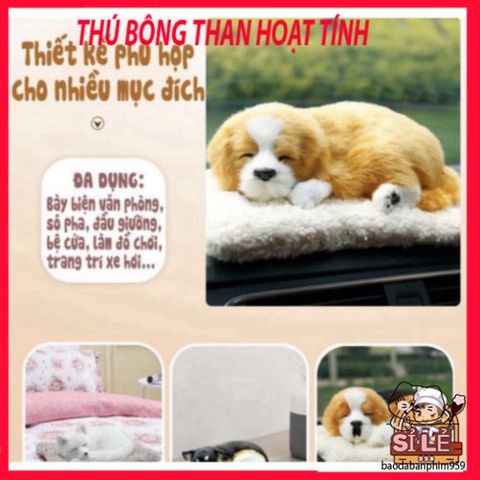 Thú Bông Khử Mùi Than Hoạt Tính Hình Chó Mèo Gấu Sói - Trang Trí Ô Tô Đáng Yêu, Giải Pháp Sống Trong Lành Cho PET