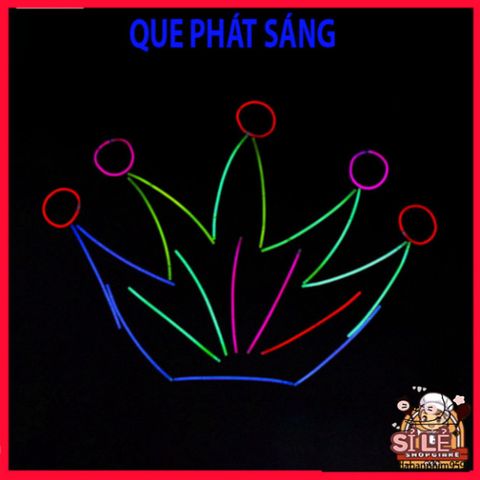 Bộ 20-100 Que Thắp Sáng Dạ Quang - Đầu Nối Vòng Tay Nhiều Màu Sắc Cho Tiệc Đêm và Hoạt Động Giải Trí
