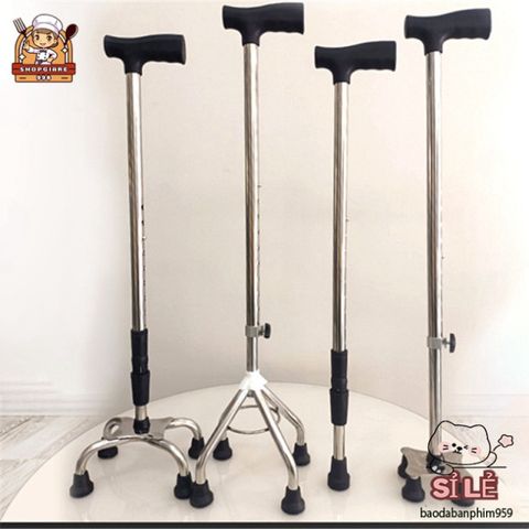 Gậy Chống 4 Chân Lucass B-924 - Thiết Bị Hỗ Trợ Đi Lại An Toàn Cho Người Cao Tuổi - Điều Chỉnh Chiều Cao Dễ Dàng