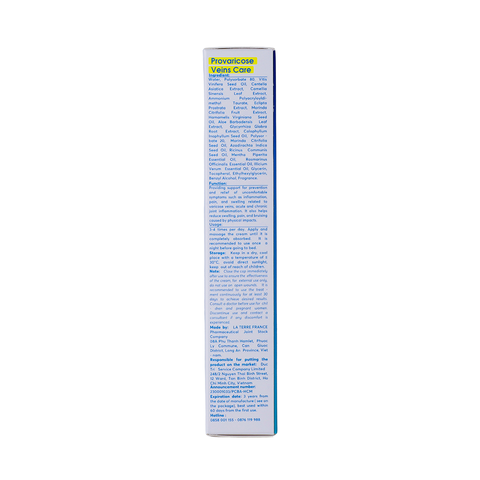 Kem Dưỡng Da Chân Giảm Đau Provaricose Veins Care 65g - Hỗ Trợ Giảm Sưng Viêm Tĩnh Mạch và Đau Khớp từ Earthlyglow