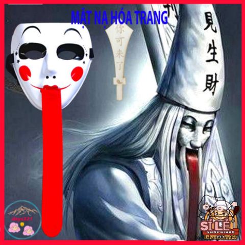 Mặt nạ MA Zombie lưỡi dài đỏ - Hóa trang Halloween, trang phục lễ hội, hoàn hảo cho video TikTok và sự kiện thú vị