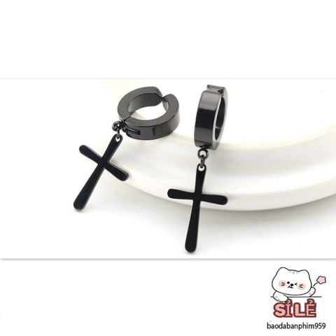 Khuyên Tai Titan Hình Thánh Giá BTN-6065 - Phụ Kiện Thời Trang Cực Chất, Phong Cách Hàn Quốc, Bền Đẹp, Xu Hướng Giới Trẻ