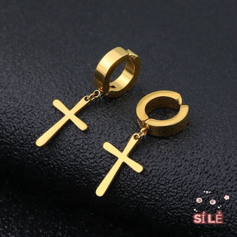 Khuyên Tai Titan Hình Thánh Giá BTN-6065 - Phụ Kiện Thời Trang Cực Chất, Phong Cách Hàn Quốc, Bền Đẹp, Xu Hướng Giới Trẻ