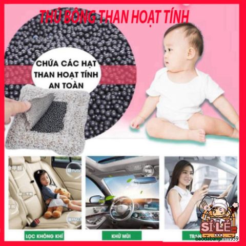 Thú Bông Khử Mùi Chó Mèo Sói Gấu Chứa Than Hoạt Tính - Đồ Trang Trí Ô Tô Dễ Thương, Duy Trì Không Khí Trong Lành