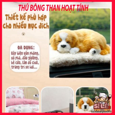 Thú Bông Khử Mùi Chó Mèo Sói Gấu Chứa Than Hoạt Tính - Đồ Trang Trí Ô Tô Dễ Thương, Duy Trì Không Khí Trong Lành