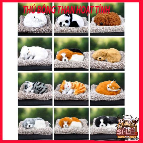 Thú Bông Khử Mùi Chó Mèo Sói Gấu Chứa Than Hoạt Tính - Đồ Trang Trí Ô Tô Dễ Thương, Duy Trì Không Khí Trong Lành