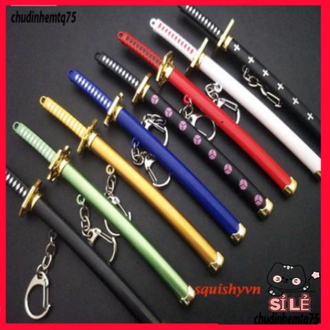 Móc Khóa Zoro Katana One Piece 16cm Bằng Kim Loại Không Gỉ - Quà Tặng Độc Đáo Cho Fan Anime Nhật Bản