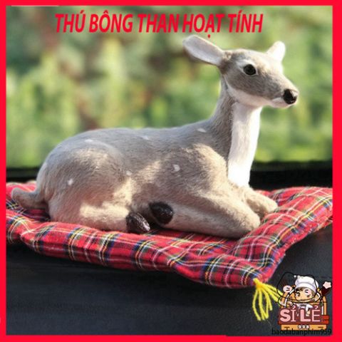 Thú bông khử mùi ô tô [CÚN ĐÔI] xám mẹ con với lõi than hoạt tính - Phụ kiện trang trí xe dễ thương, kháng khuẩn, đảm bảo không khí trong lành.