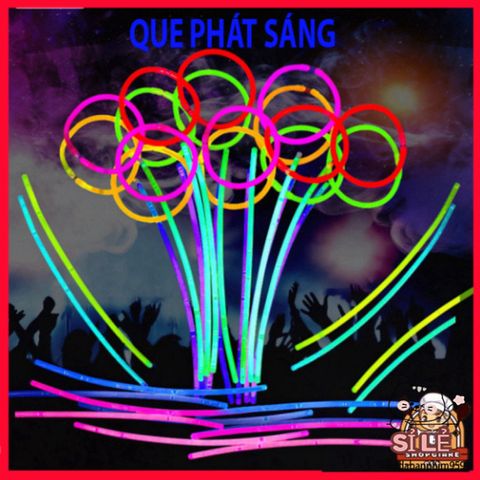 Hộp 100 Que Phát Sáng Đa Màu Kèm 100 Đầu Nối Tạo Vòng Đeo Tay Dạ Quang - Đồ Chơi Tiệc Tùng Vui Nhộn, An Toàn và Dễ Sử Dụng
