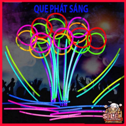 Bộ 100 Que Phát Sáng Đa Màu và 100 Đầu Nối Tạo Vòng Đeo Tay Dạ Quang - Hoàn Hảo Cho Tiệc Và Sự Kiện Ban Đêm