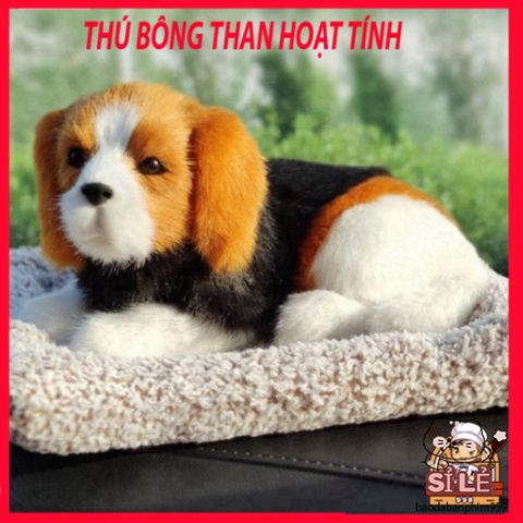 Thú Bông Cún Vàng Đen Trắng Khử Mùi Than Hoạt Tính - Sản Phẩm Dễ Thương Trang Trí Ô Tô & Giữ Không Khí Trong Lành