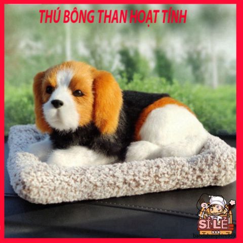 Thú Bông Cún Vàng Đen Trắng Khử Mùi Than Hoạt Tính - Sản Phẩm Dễ Thương Trang Trí Ô Tô & Giữ Không Khí Trong Lành