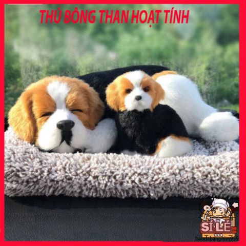 Thú Bông Cún Vàng Đen Trắng Khử Mùi Than Hoạt Tính - Sản Phẩm Dễ Thương Trang Trí Ô Tô & Giữ Không Khí Trong Lành