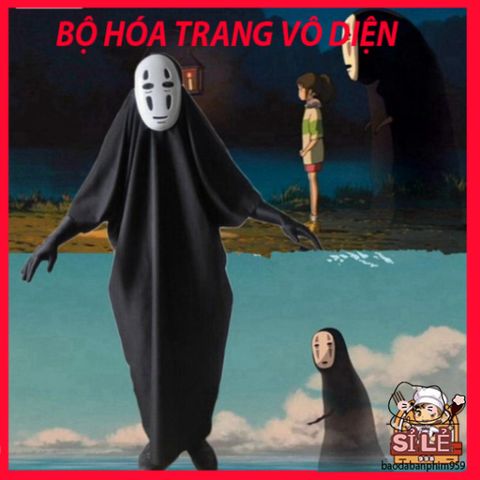 Bộ Trang Phục Cosplay Ma Vô Diện Spirited Away - Hóa Trang Cho Trẻ Em & Người Lớn - Độc Đáo & Thoải Mái