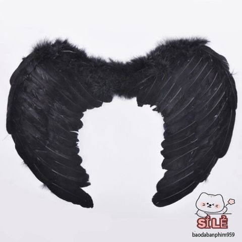 Cánh Cụp Cosplay Lễ Hội Thiên Thần - Cánh Lông Vũ Trắng/Đen/Hồng cho Halloween - Trang Phục Hóa Trang Độc Đáo