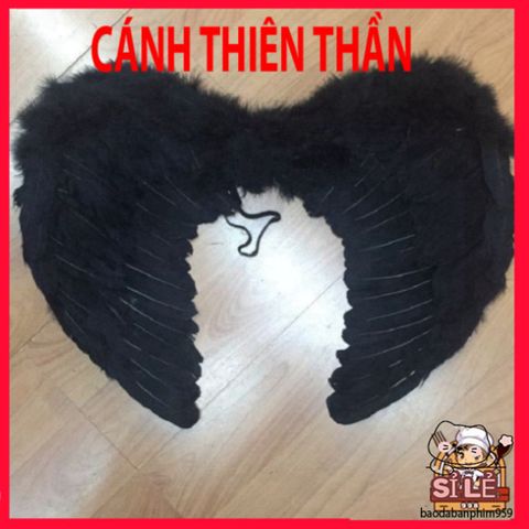 Cánh Cụp Cosplay Lễ Hội Thiên Thần - Cánh Lông Vũ Trắng/Đen/Hồng cho Halloween - Trang Phục Hóa Trang Độc Đáo