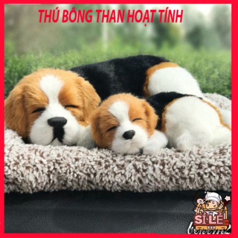 Thú Bông CÚN BÔNG TRẮNG Khử Mùi - Mềm Mại, Thiết Kế Dễ Thương, Lõi Than Hoạt Tính Cho Xe Ô Tô và Taplo