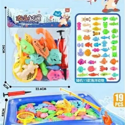 Happy Fishing Pond - Đồ Chơi Câu Cá Nam Châm Với Phao Và Bơm - Bộ 19 Chi Tiết Phát Triển Kỹ Năng Trẻ Em Từ 3 Tuổi Trở Lên