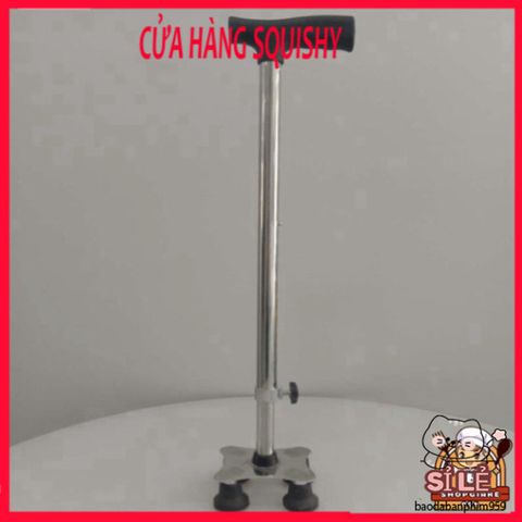 Gậy Batoong 4 Chân INOX Điều Chỉnh Cao Thấp - Dụng Cụ Hỗ Trợ Tập Đi An Toàn Cho Người Già, Người Khuyết Tật