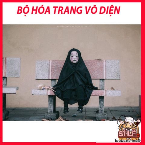 Bộ Trang Phục Cosplay Vô Diện Spirited Away Cao Cấp - Hoá Trang Halloween Độc Đáo, Đủ Kích Cỡ S, M, L