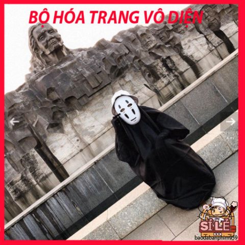 Bộ Trang Phục Cosplay Vô Diện Spirited Away Cao Cấp - Hoá Trang Halloween Độc Đáo, Đủ Kích Cỡ S, M, L