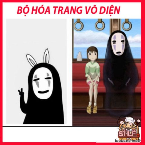 Bộ Trang Phục Cosplay Vô Diện Spirited Away Cao Cấp - Hoá Trang Halloween Độc Đáo, Đủ Kích Cỡ S, M, L