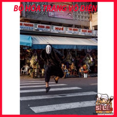 Bộ Trang Phục Cosplay Vô Diện Spirited Away Cao Cấp - Hoá Trang Halloween Độc Đáo, Đủ Kích Cỡ S, M, L