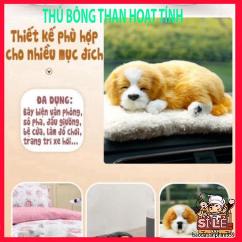 Gấu Bông Khử Mùi Than Hoạt Tính - Phụ Kiện Trang Trí Xe Hơi Dễ Thương, Thoáng Mát, Kích Thước Nhỏ Gọn 18x14cm