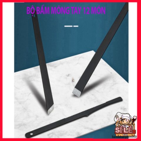 Bộ cắt móng tay 12 món cao cấp, dụng cụ làm đẹp chất liệu thép bền, sang trọng trong hộp da - Chăm sóc móng hoàn hảo tại nhà