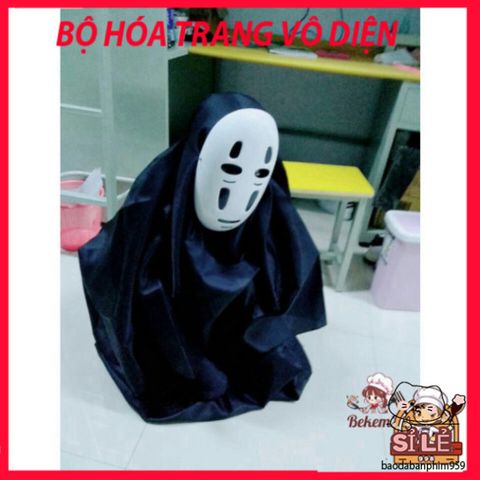 Bộ Trang Phục Cosplay Vô Diện Spirited Away - 3 Món Áo Quần, Mặt Nạ, Găng Tay Cho Dịp Hóa Trang & Lễ Hội