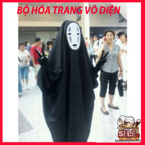 Bộ Trang Phục Cosplay Vô Diện Spirited Away Hayao Miyazaki cho Trẻ Em và Người Lớn - Áo Choàng, Mặt Nạ, Găng Tây Thú Vị