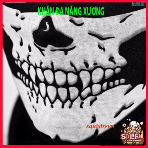 Khăn Phượt Đa Năng Trùm Đầu Bịt Mặt Chống Nắng Chống Bụi Hoa Văn Xương Cho Người Thích Mạo Hiểm và Hoạt Động Ngoài Trời