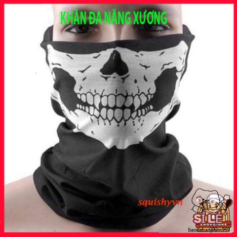 Khăn Phượt Đa Năng Trùm Đầu Bịt Mặt Chống Nắng Chống Bụi Hoa Văn Xương Cho Người Thích Mạo Hiểm và Hoạt Động Ngoài Trời