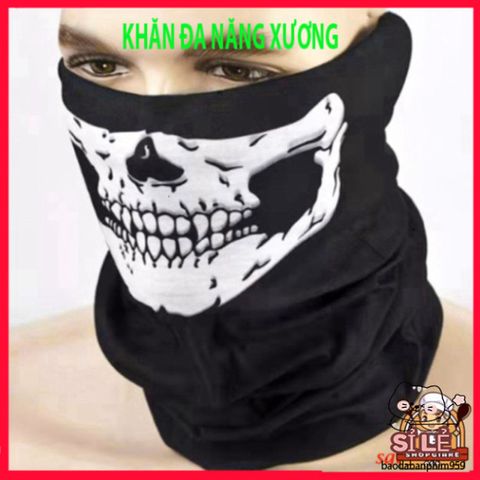 Khăn Phượt Đa Năng Trùm Đầu Bịt Mặt Chống Nắng Chống Bụi Hoa Văn Xương Cho Người Thích Mạo Hiểm và Hoạt Động Ngoài Trời